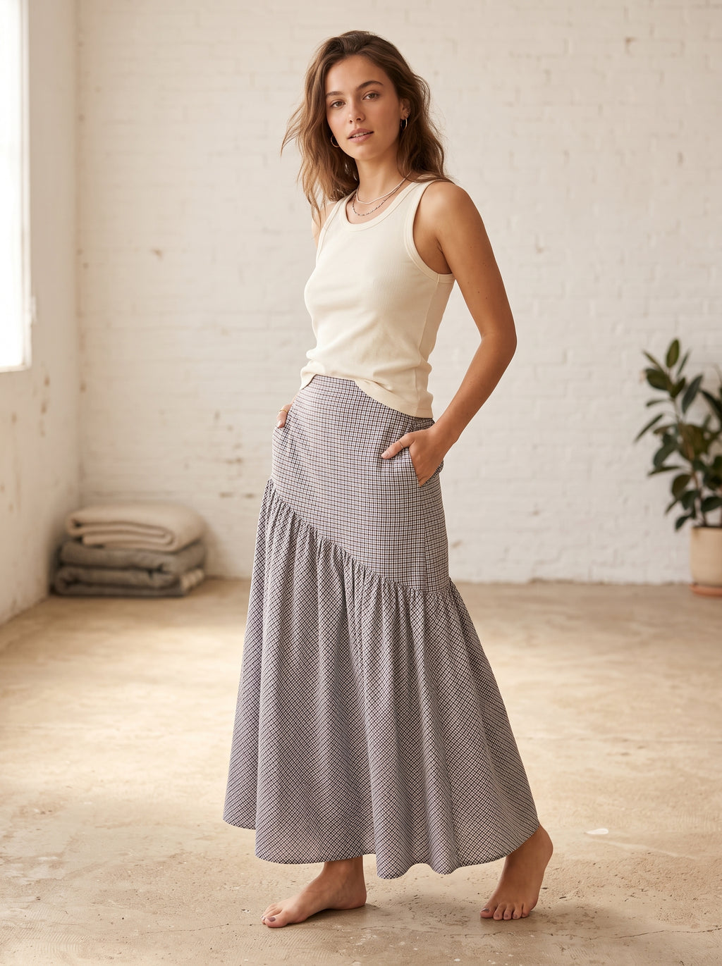 Falda Vichy Midi